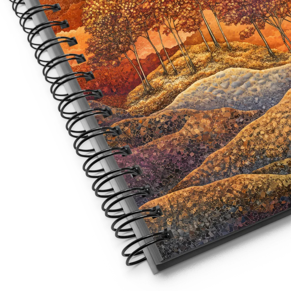 Golden Sunset Mosaic 
 Spiral Notebook | 140 pages