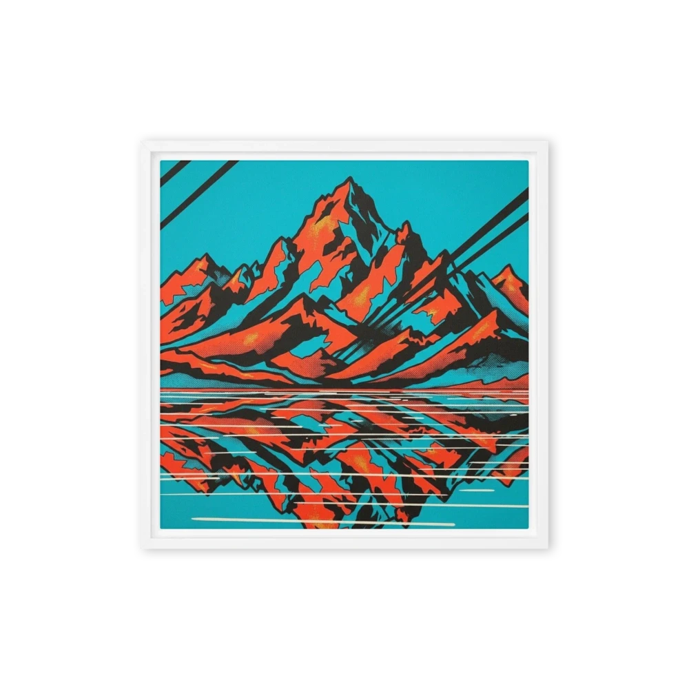 Pop Art Mountain Reflection