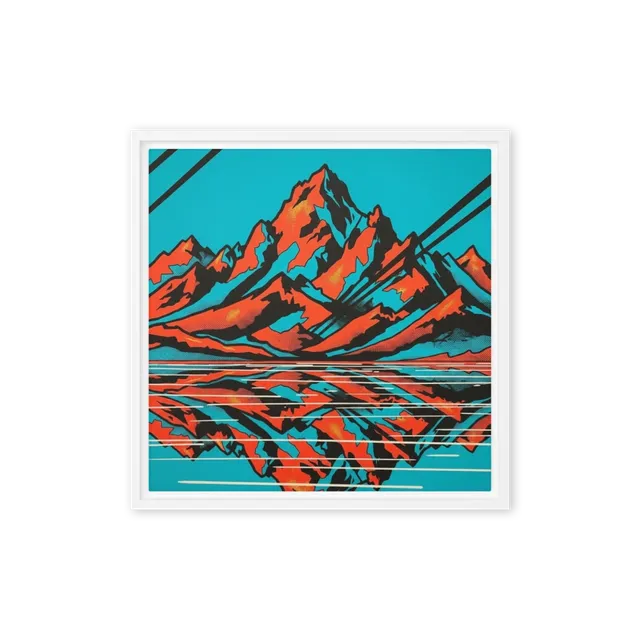 Pop Art Mountain Reflection | Art Print