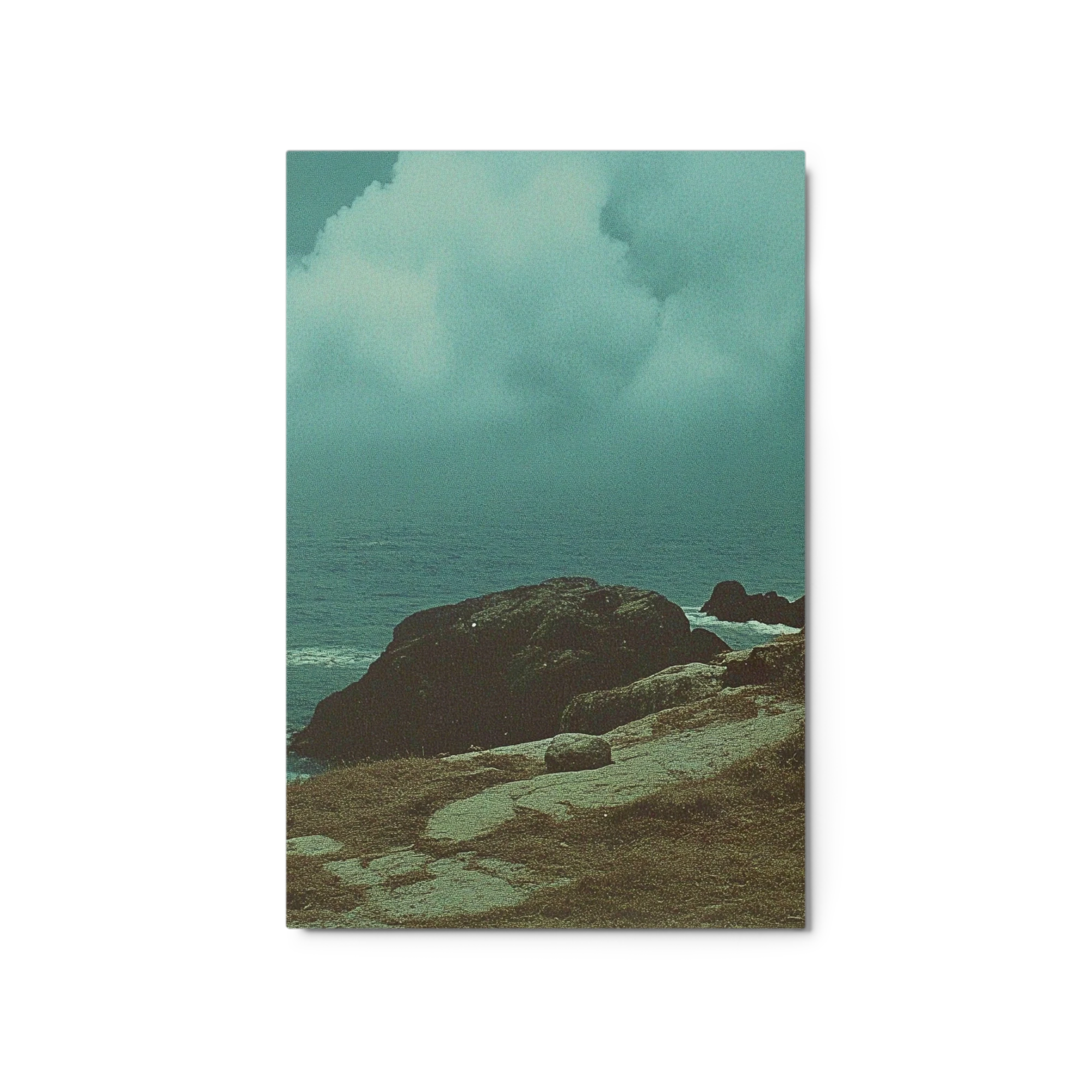 Rocky Shoreline and Dramatic Sky