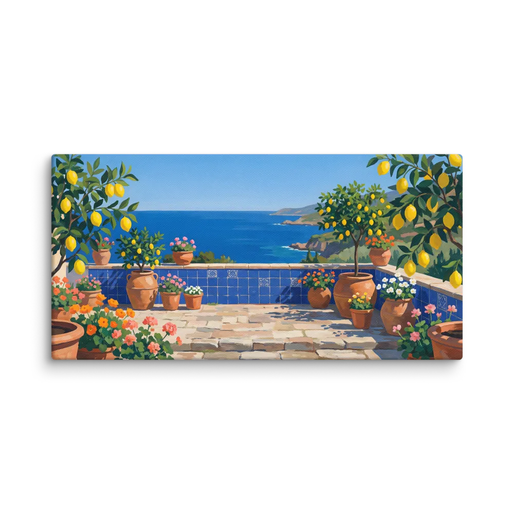 Coastal Lemon Serenity 
 Canvas | 16″x 32″