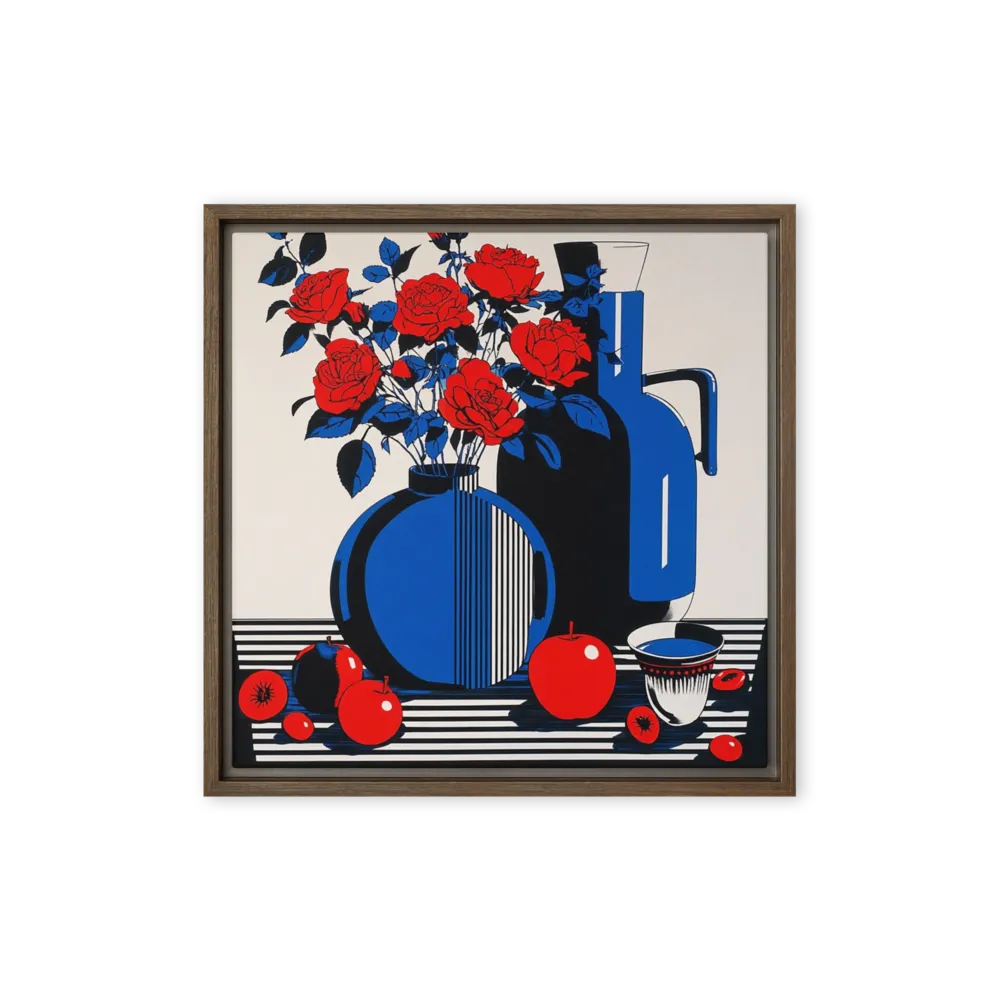 Roses and Blue Vases | Art Print