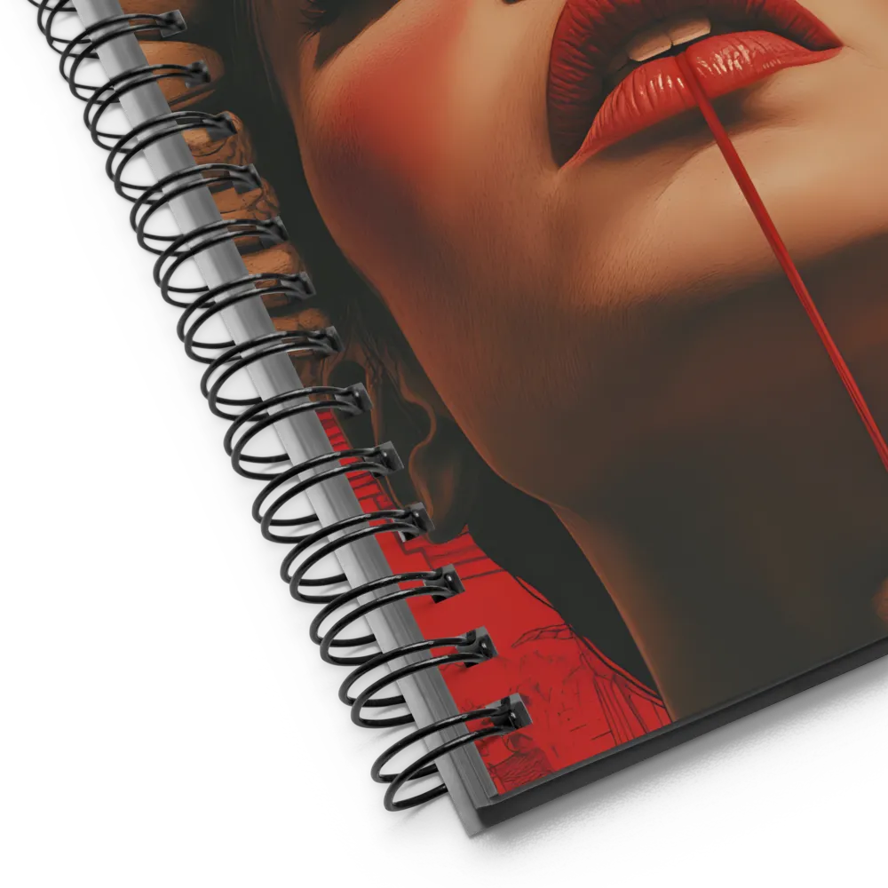 Crimson Headdress Portrait 
 Spiral Notebook | 140 pages
