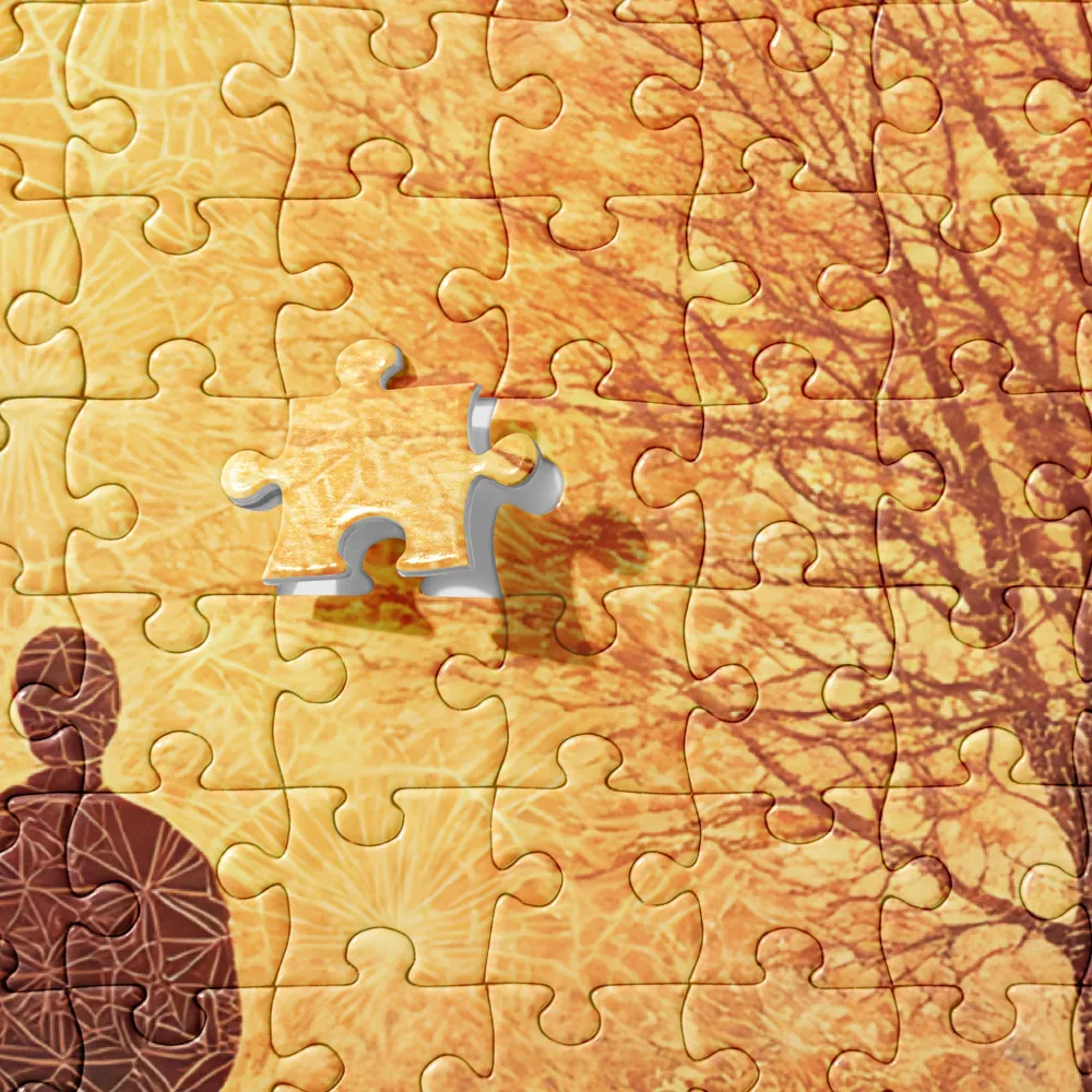 Golden Horizon Silhouette 
 Jigsaw Puzzle