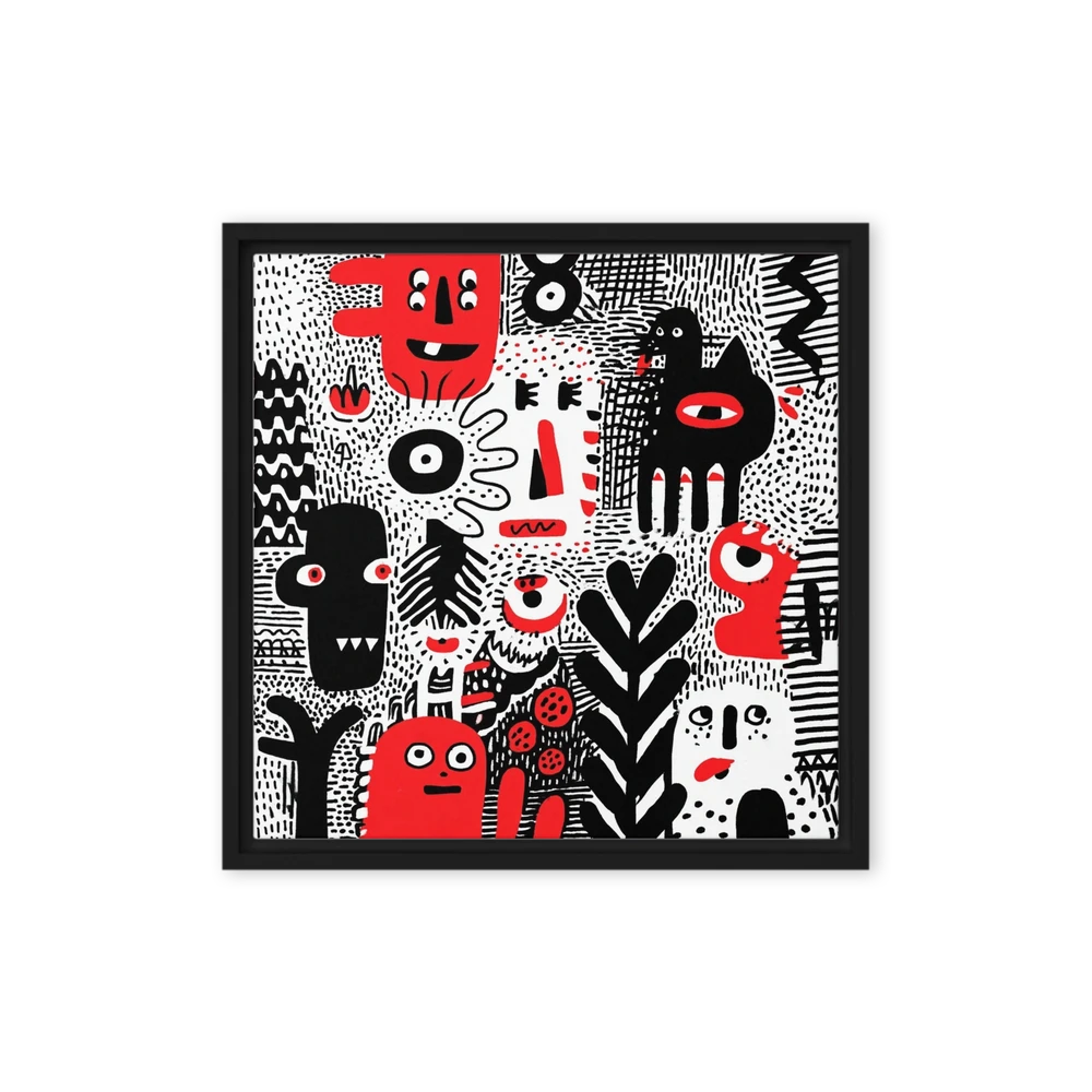 Red Monster Collage | Art Print