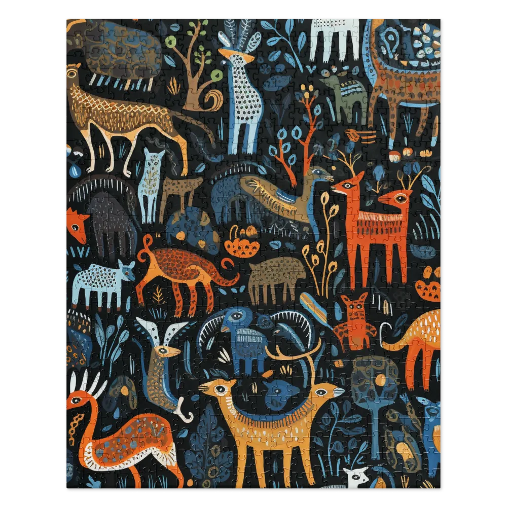Enchanted Forest Folk 
 Jigsaw Puzzle in Tin Box