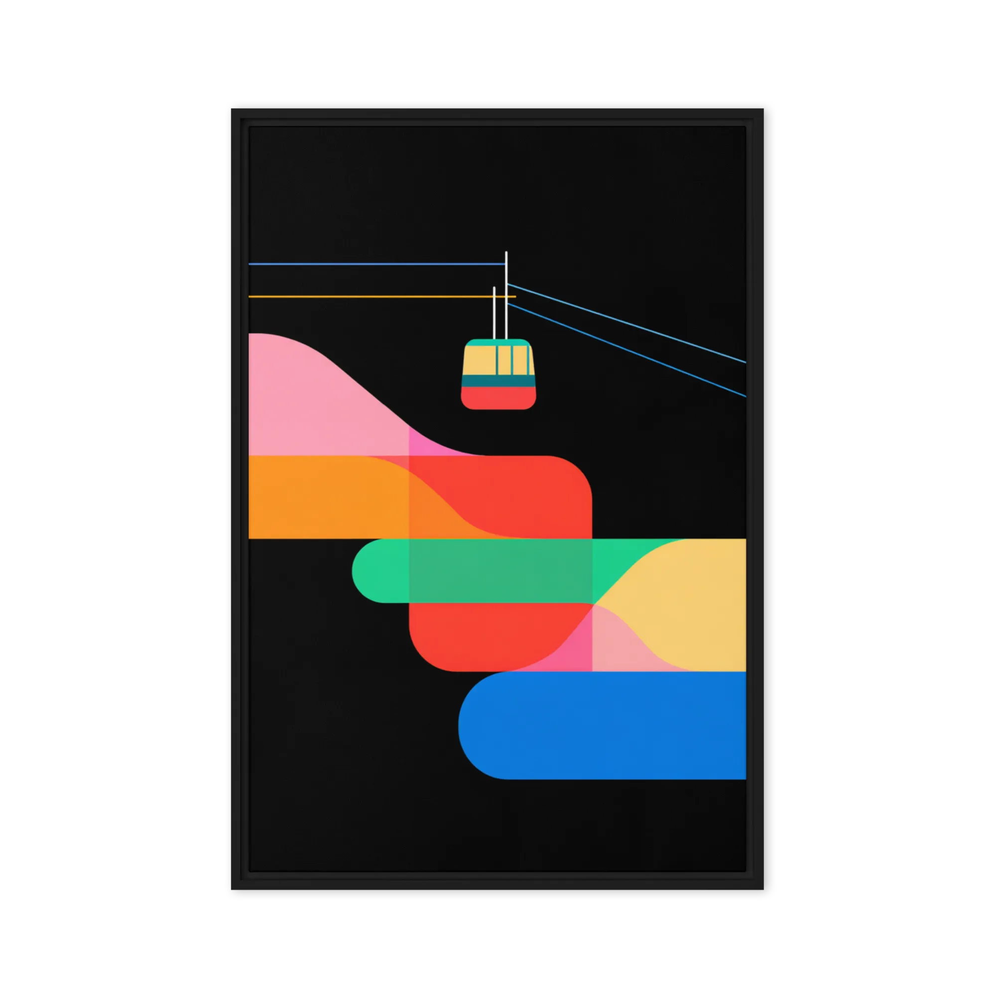 Modern Shape Art for Composed Rooms — Order in Color