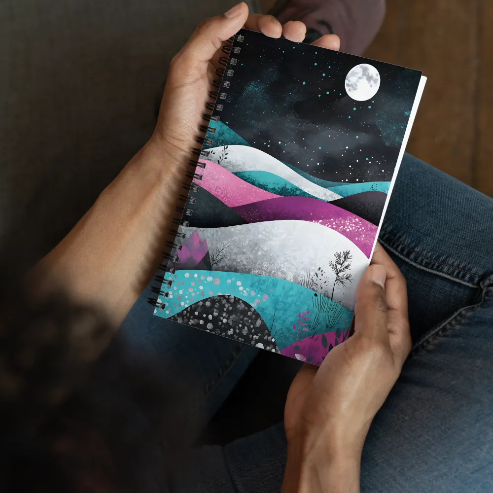 Cosmic Hills Nocturne 
 Spiral Notebook | 140 pages