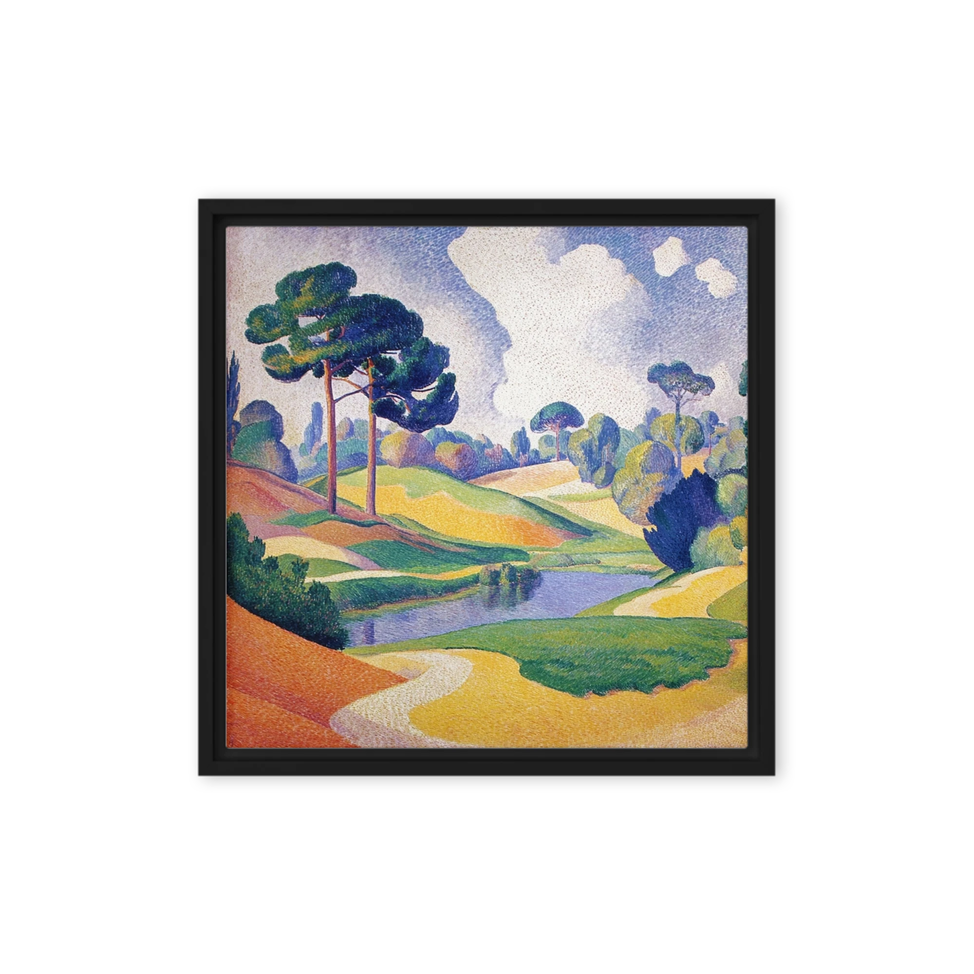 Pointillist Sunlit Landscape