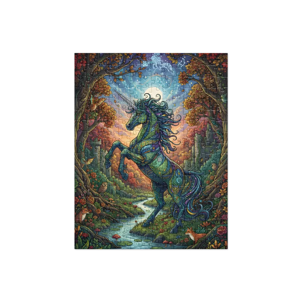 Moonlit Unicorn 
 Jigsaw Puzzle