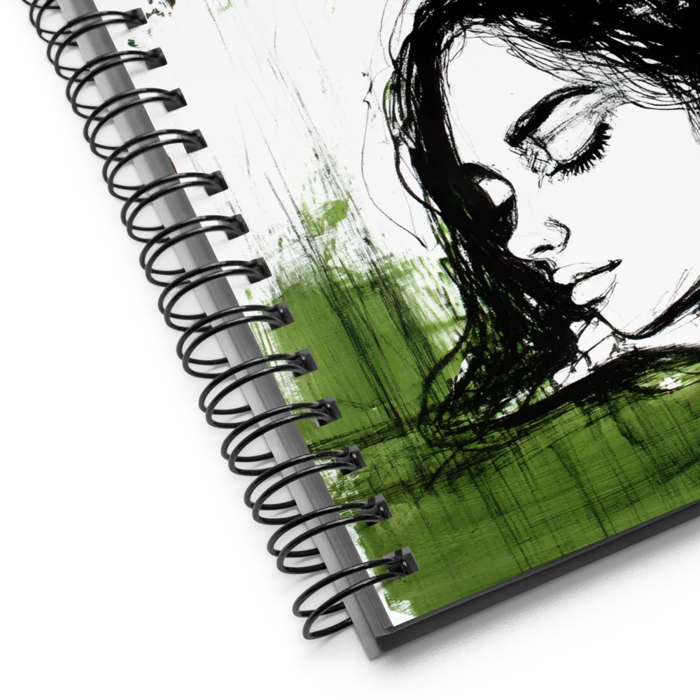 Tranquil Woman, Green Canopy 
 Spiral Notebook | 140 pages