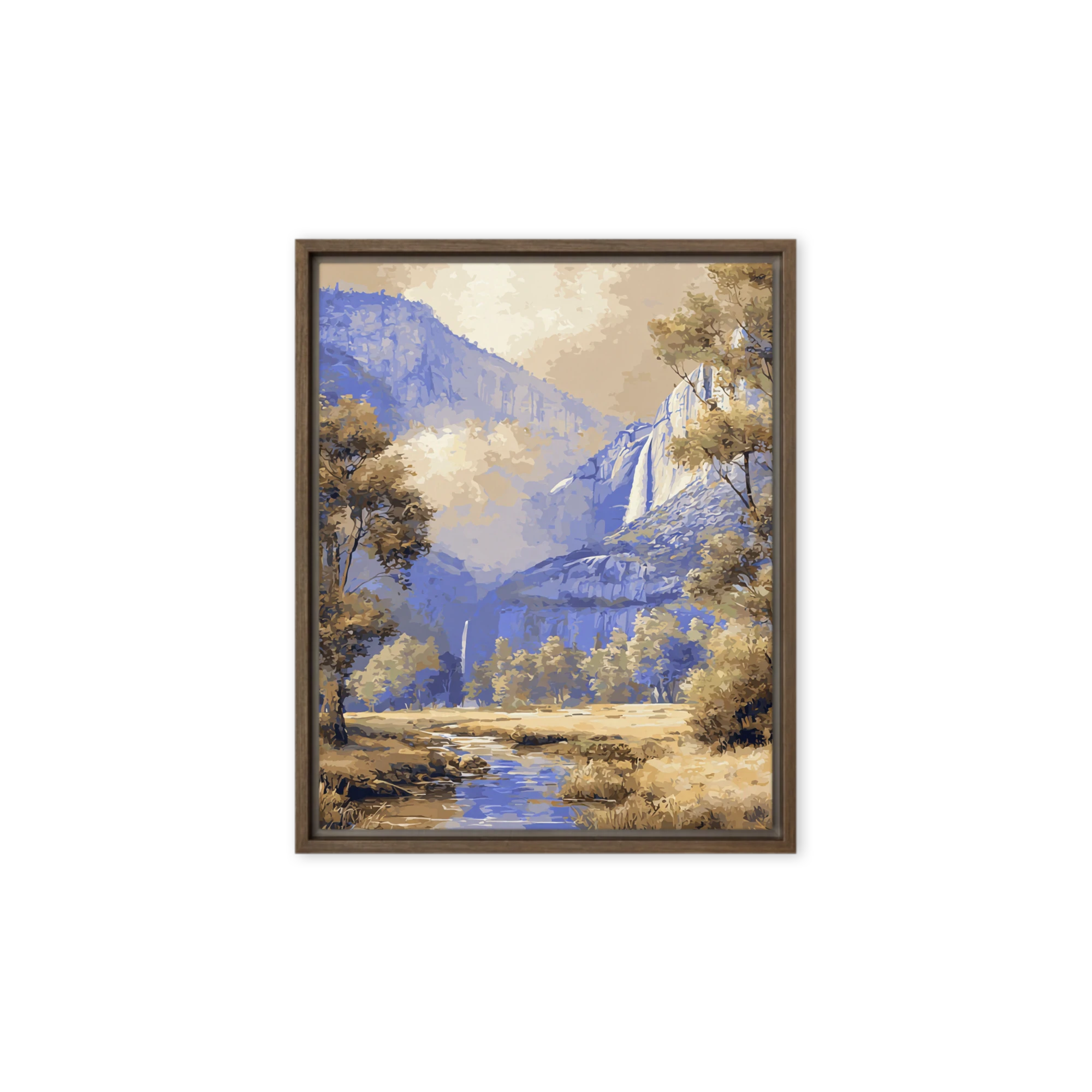 Serene Mountain Waterfall