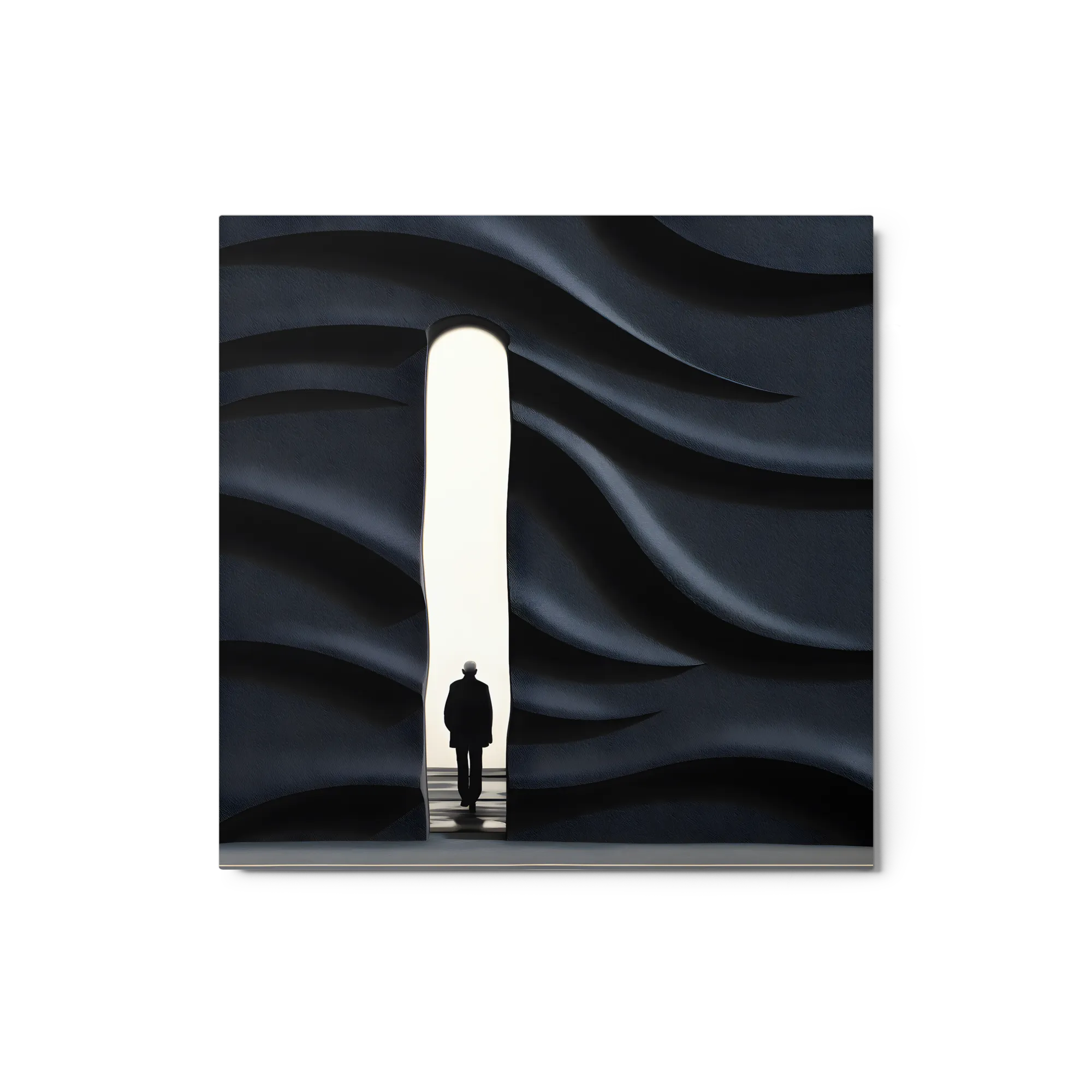 Through the Wavy Portal 
 Metal Print | 12″x 12″