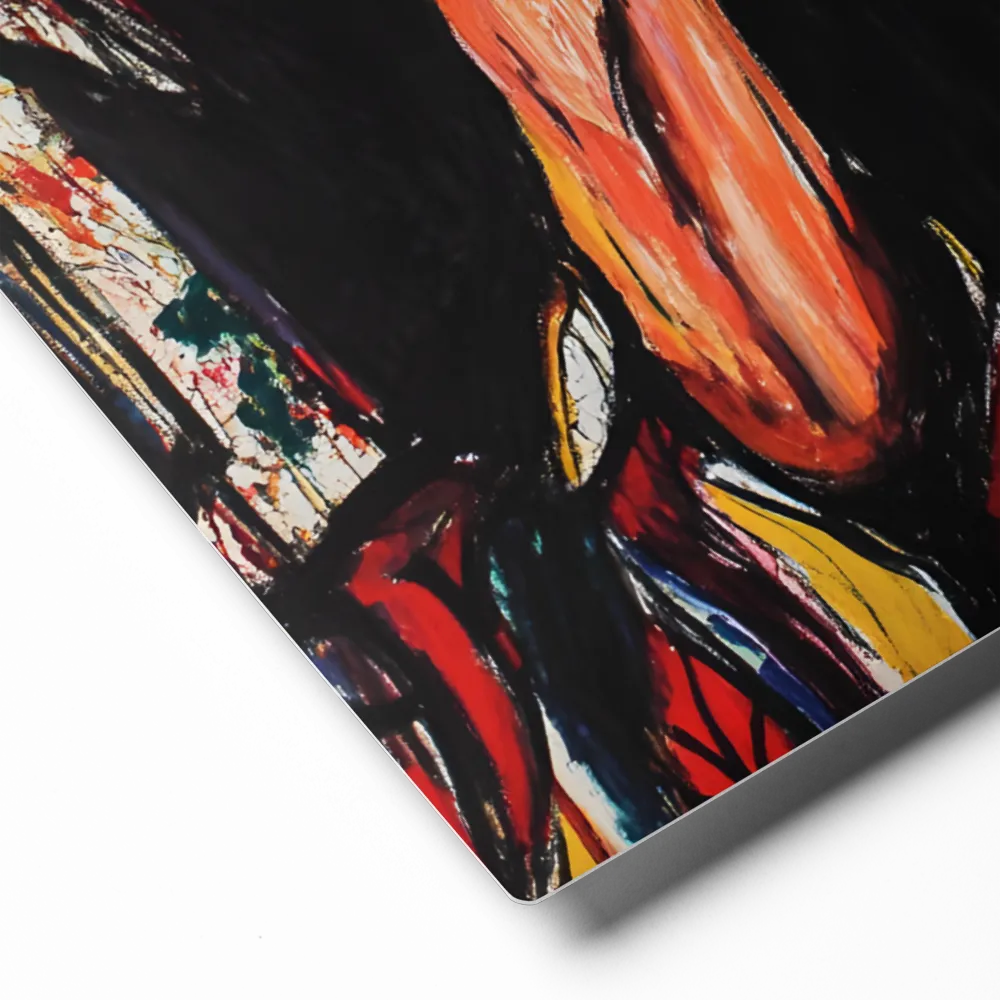 Pensive Gaze 
 Canvas with White Frame