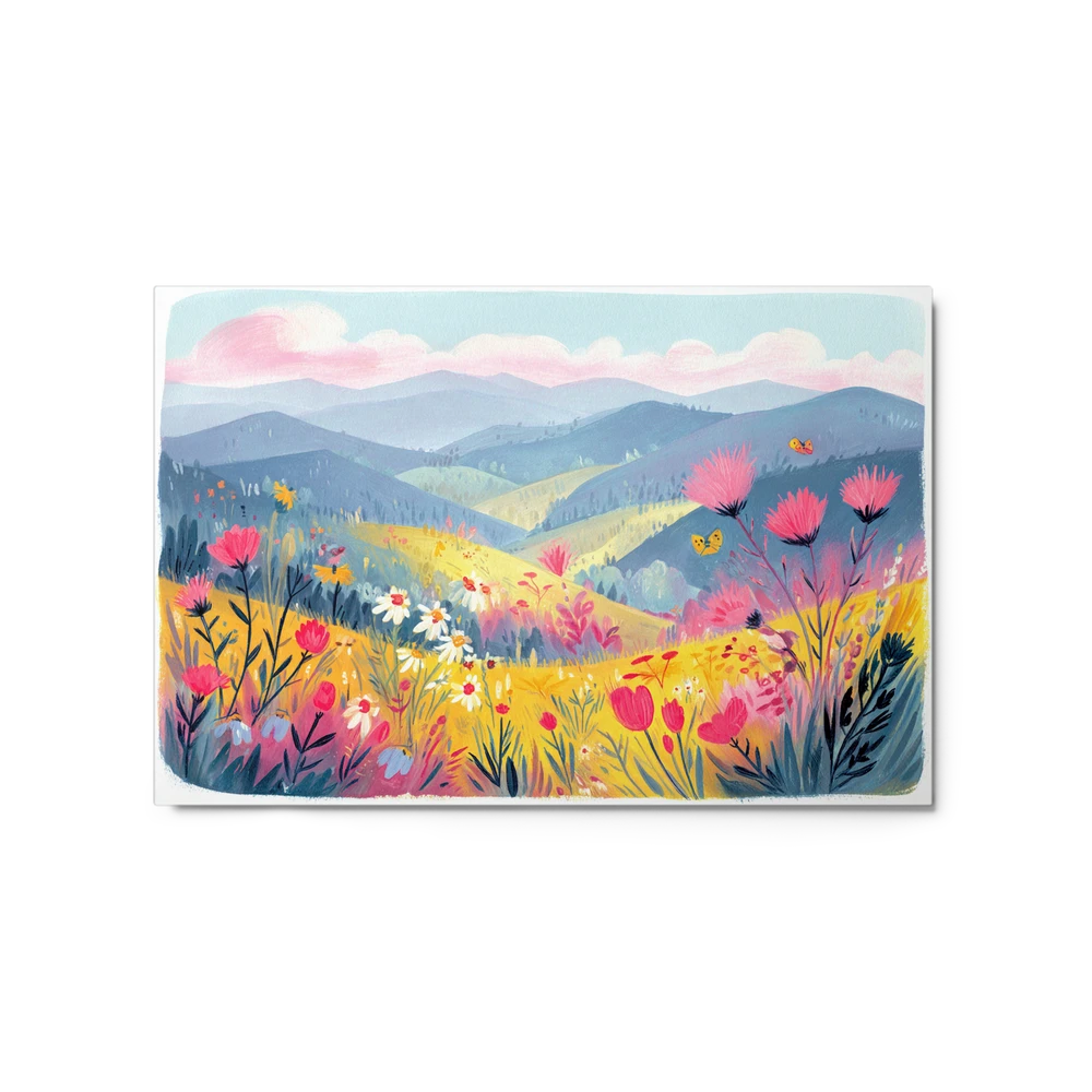 Blooming Mountain Meadow | Art Print