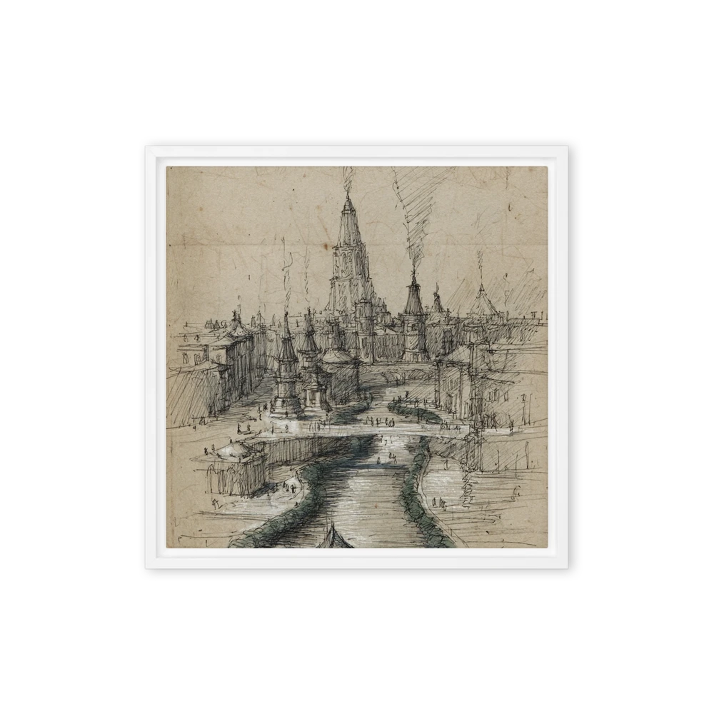 Old City Spires Sketch | Art Print