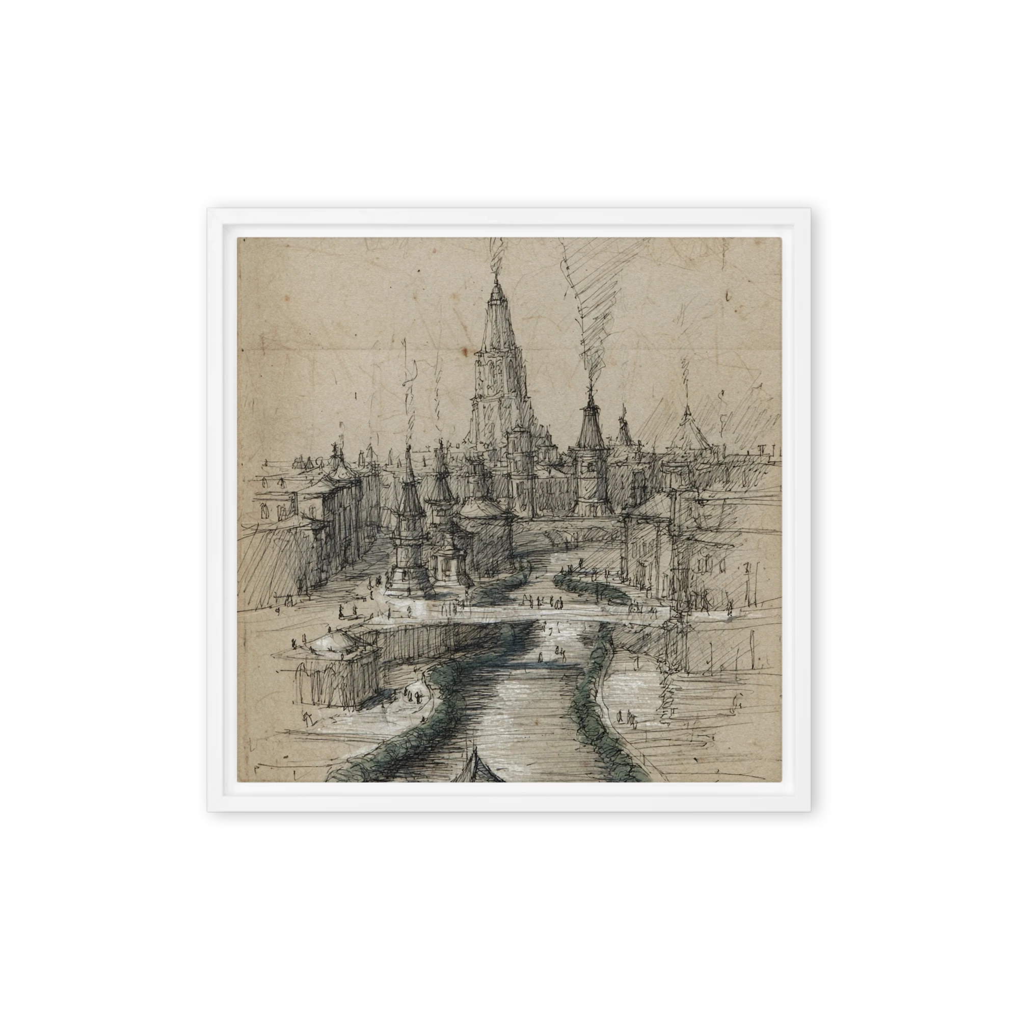 Old City Spires Sketch