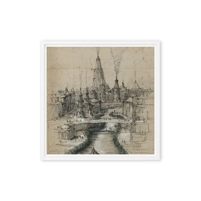 Old City Spires Sketch | Art Print