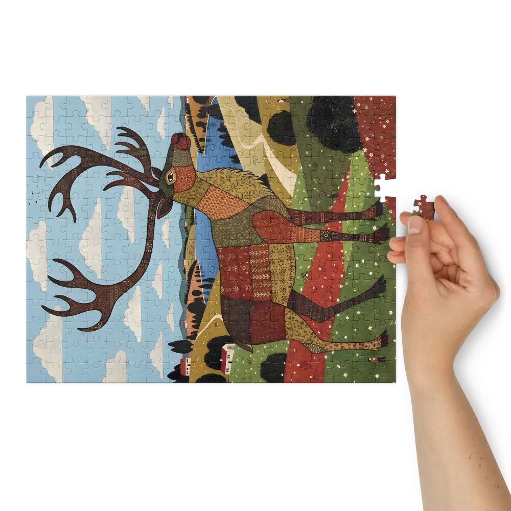 Patchwork Stag | Jigsaw Puzzles