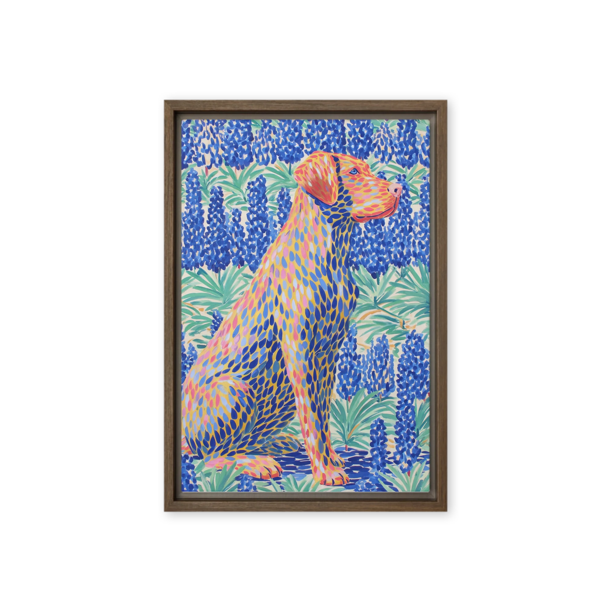 Cobalt Pointillist Tapestry Wall Art — Dots And Dashes