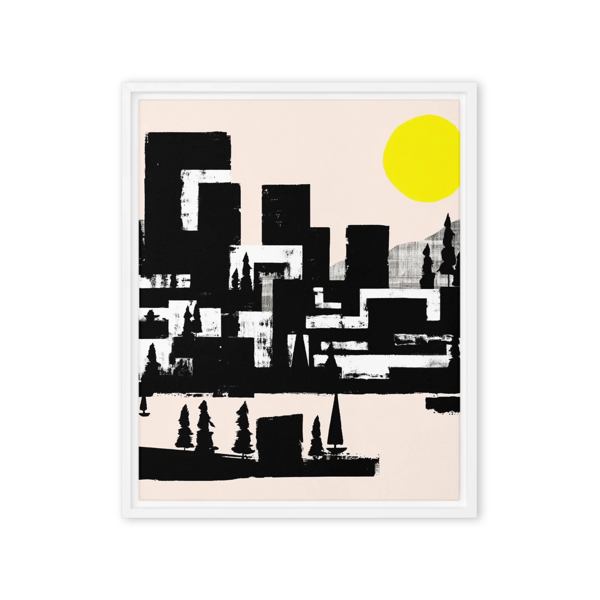 Urban Horizon under Yellow Sun