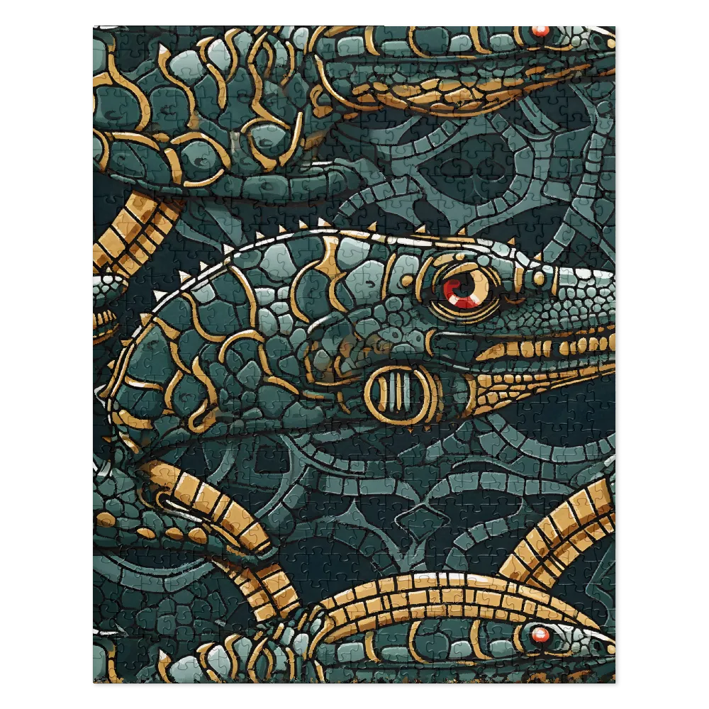 Ornate Reptile Pattern 
 Jigsaw Puzzle