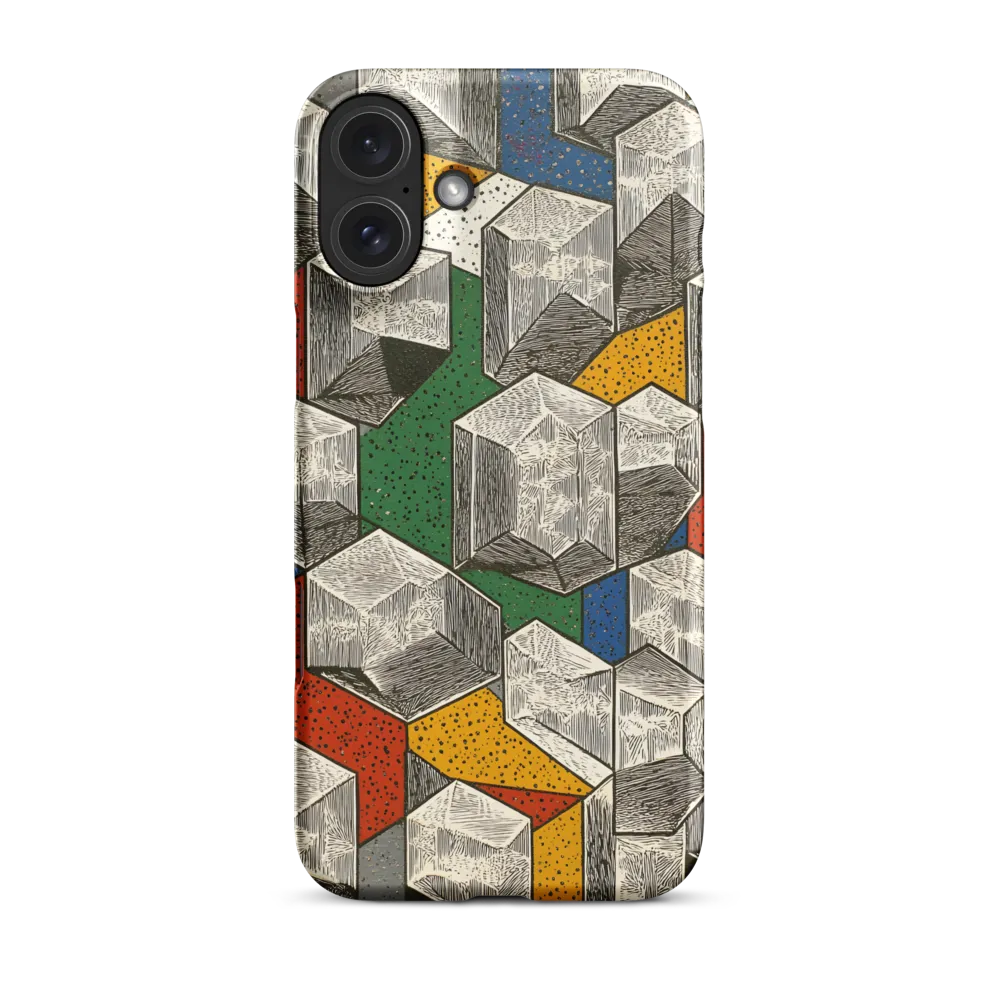 Geometric Abstract Cube Pattern | Phone Case