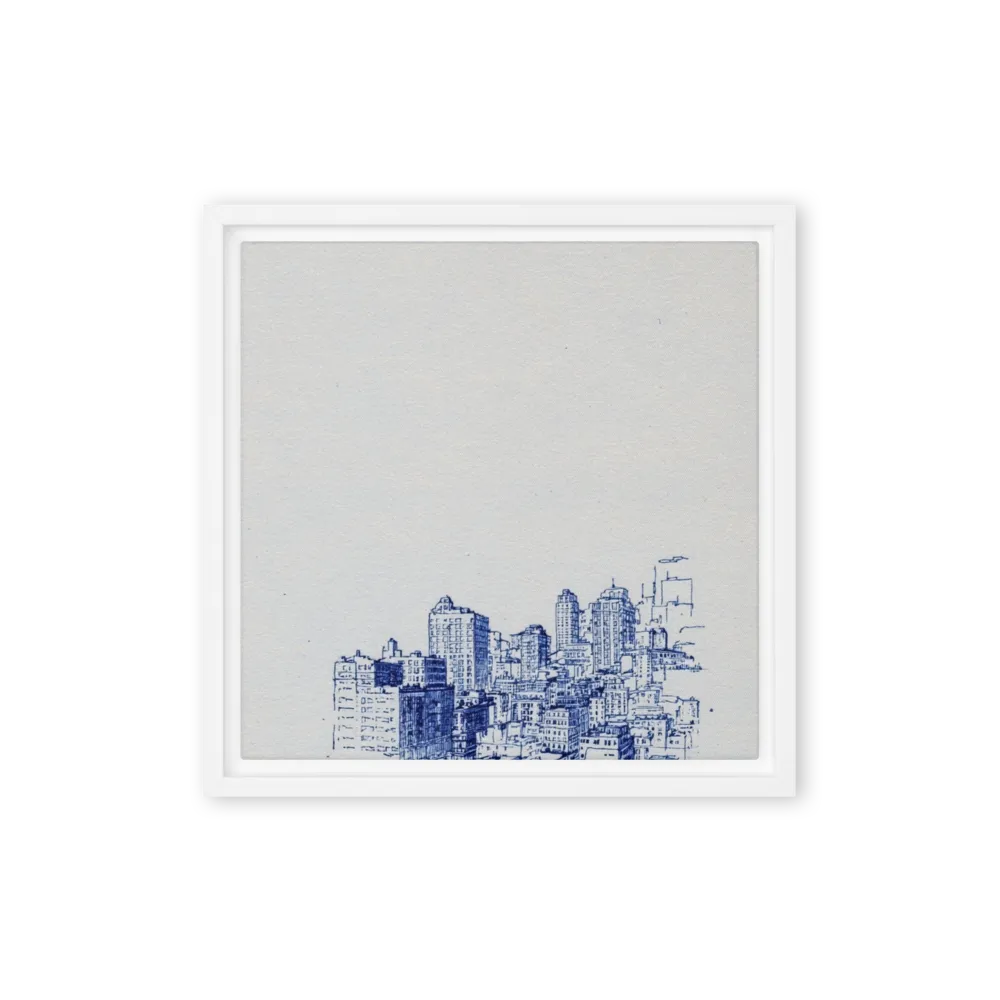 Metropolis Sketch 
 Poster with Black Frame | 12″x 12″