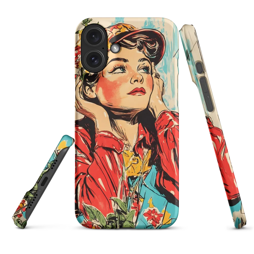 Illustration of a Woman with Flowers | Phone Case