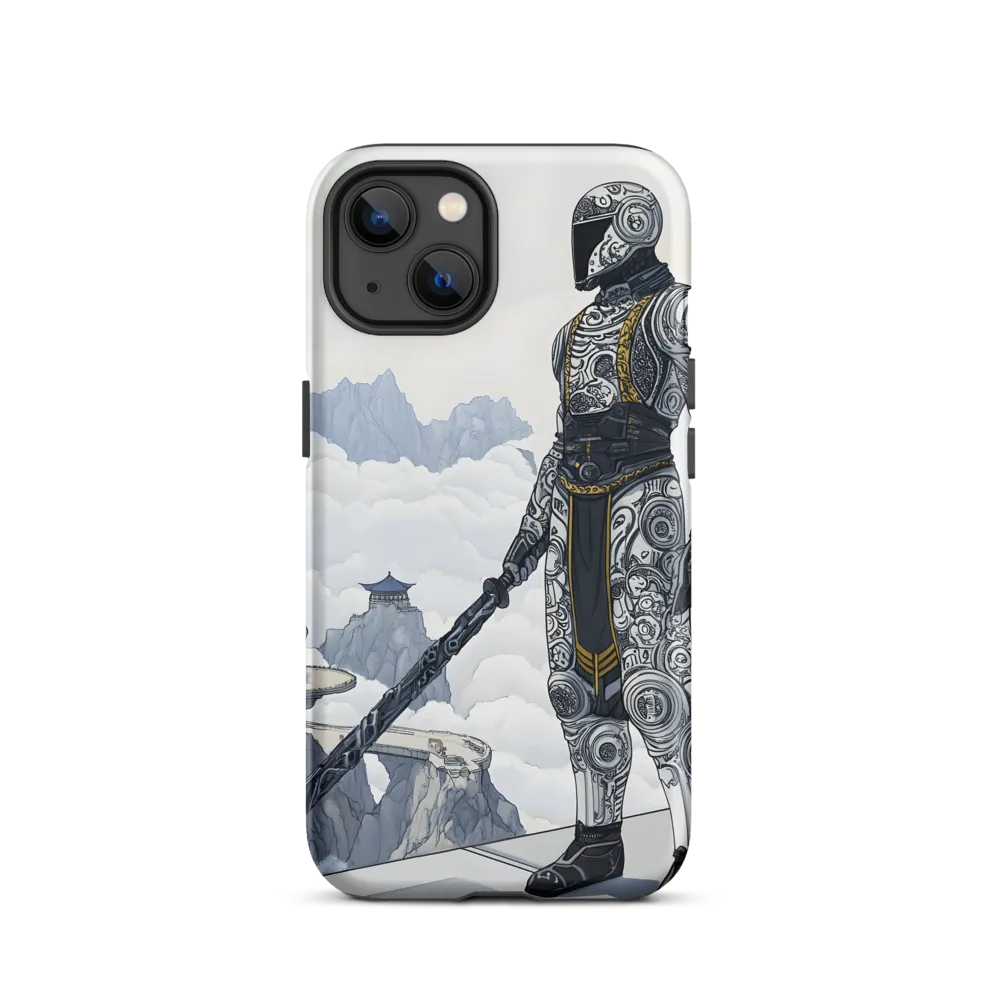 Armored Figure in Fantasy Landscape | Phone Case