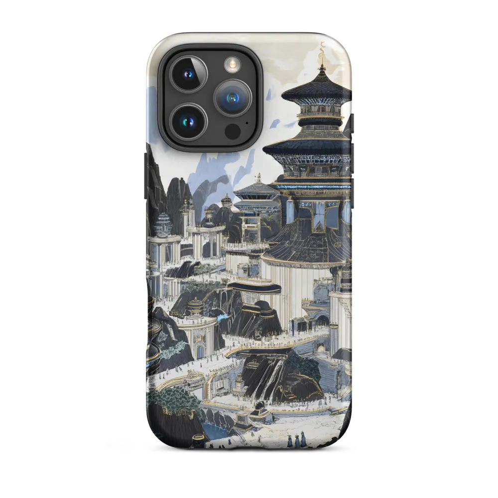 Fantasy Cityscape with Pagodas | Phone Case