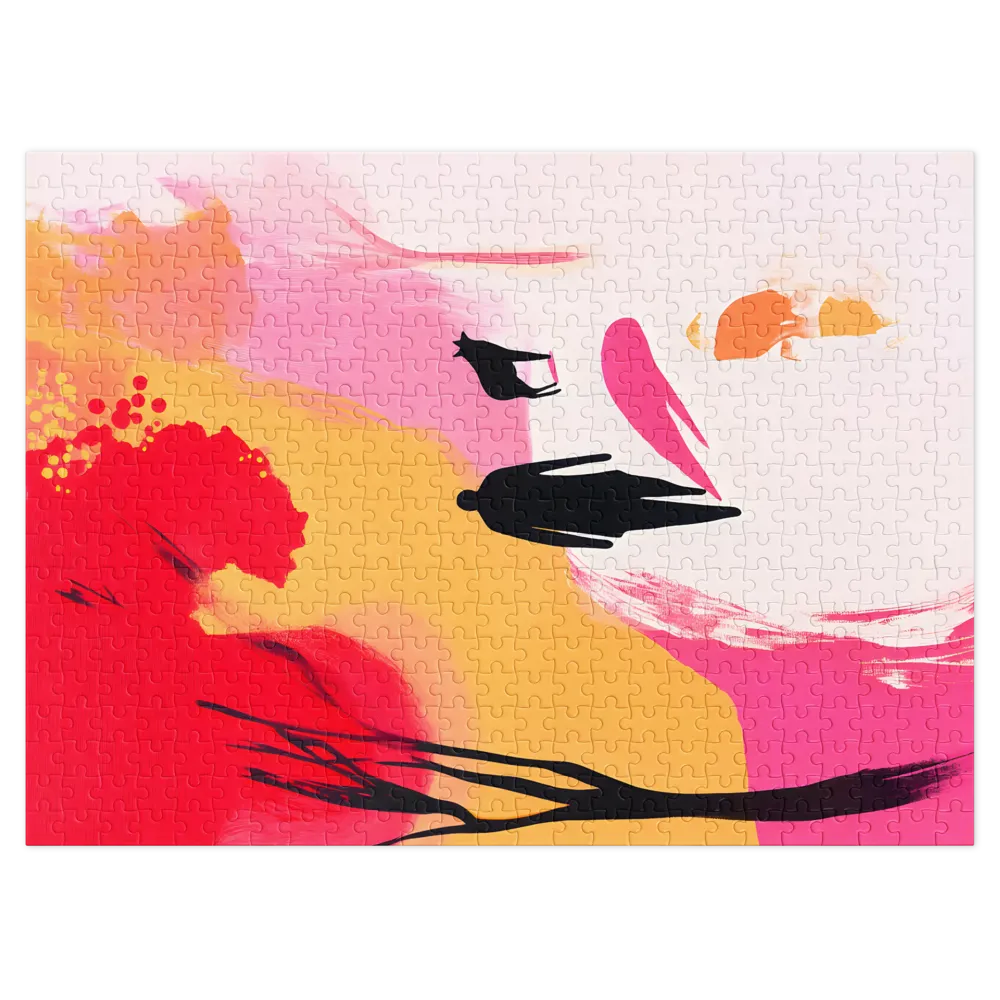 Colorful Silhouettes Walk 
 Jigsaw Puzzle in Tin Box