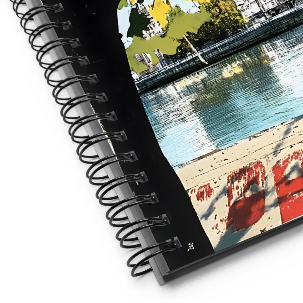 Autumn Cityscape Collage 
 Spiral Notebook | 140 pages