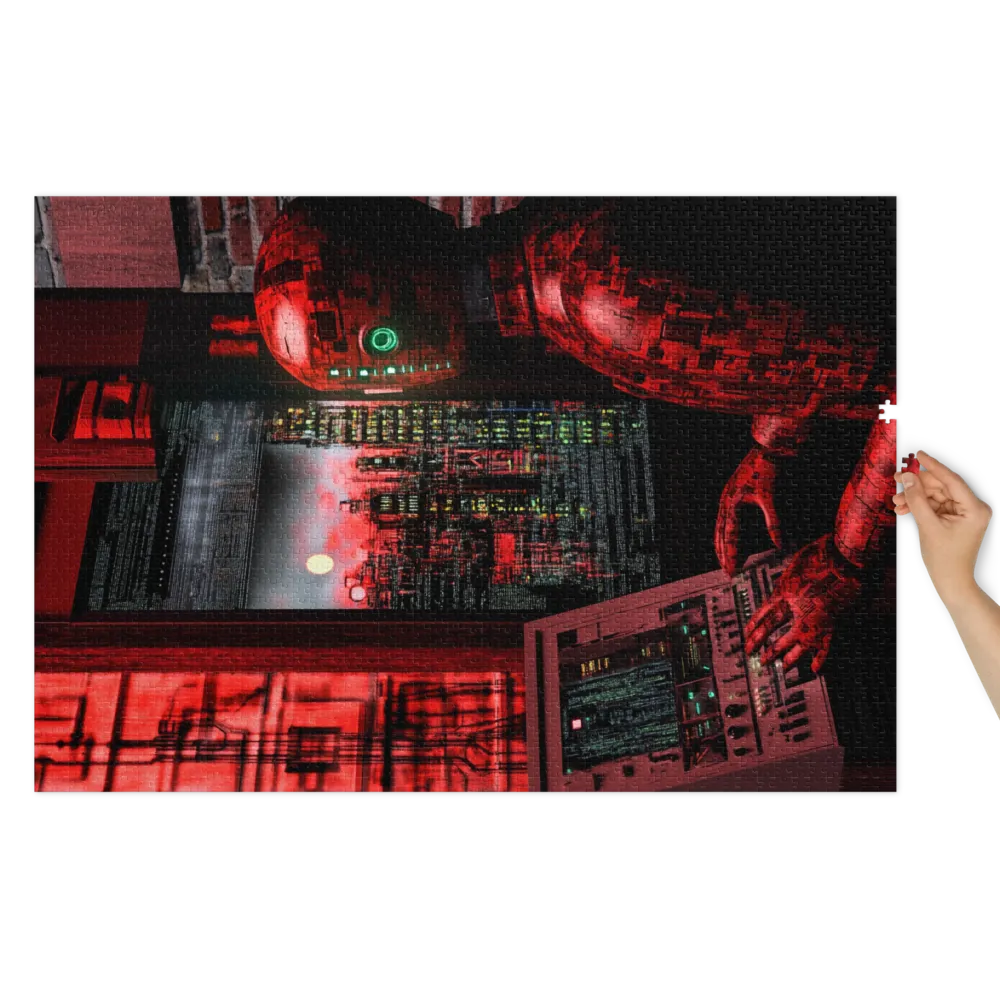 Cyberpunk Robot in Futuristic City | Jigsaw Puzzle (252/520 pieces)
