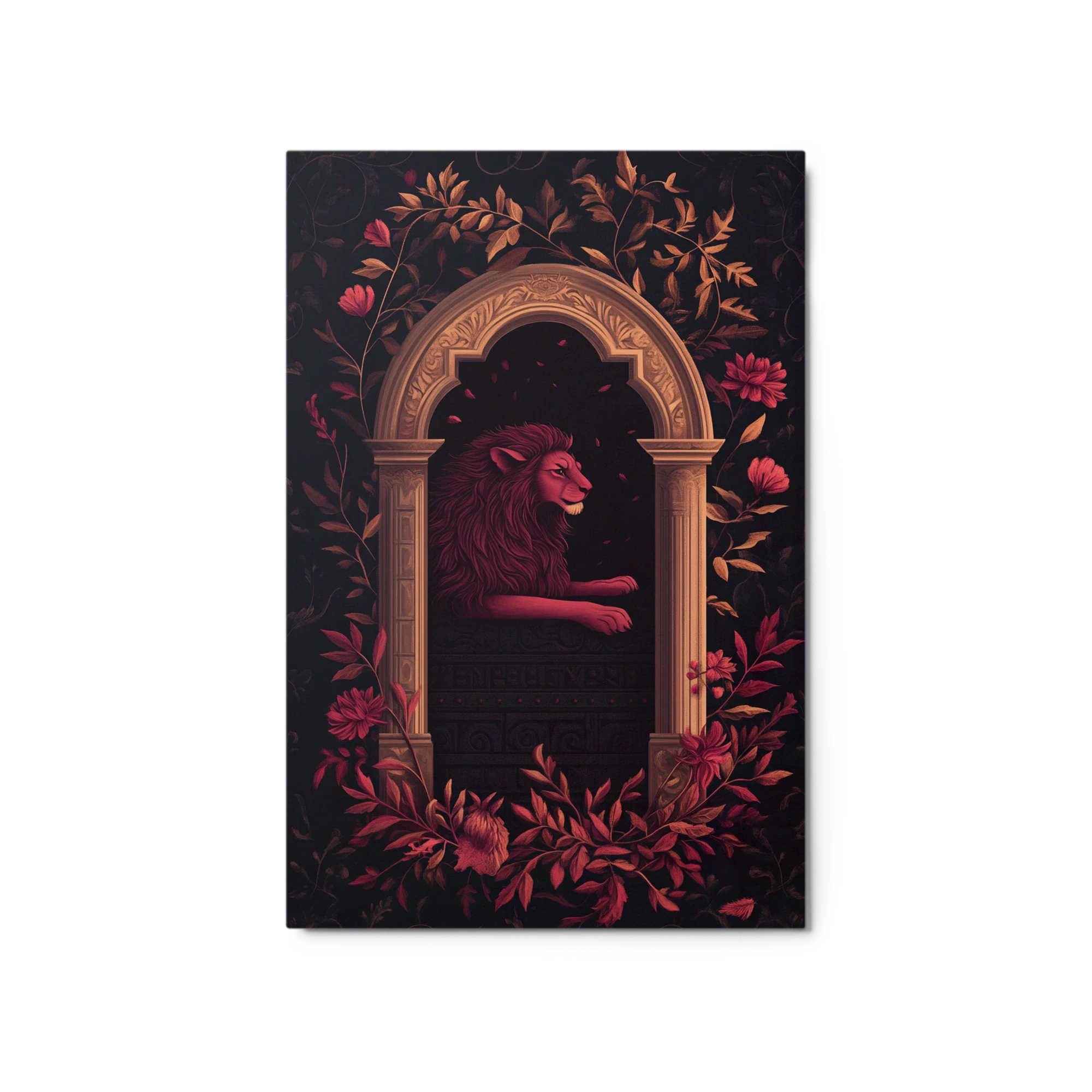 Lion in Ornate Frame
