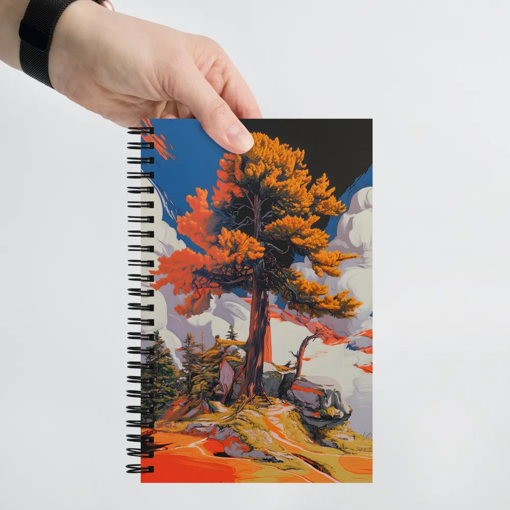 Autumn's Graphic Embrace 
 Spiral Notebook | 140 pages
