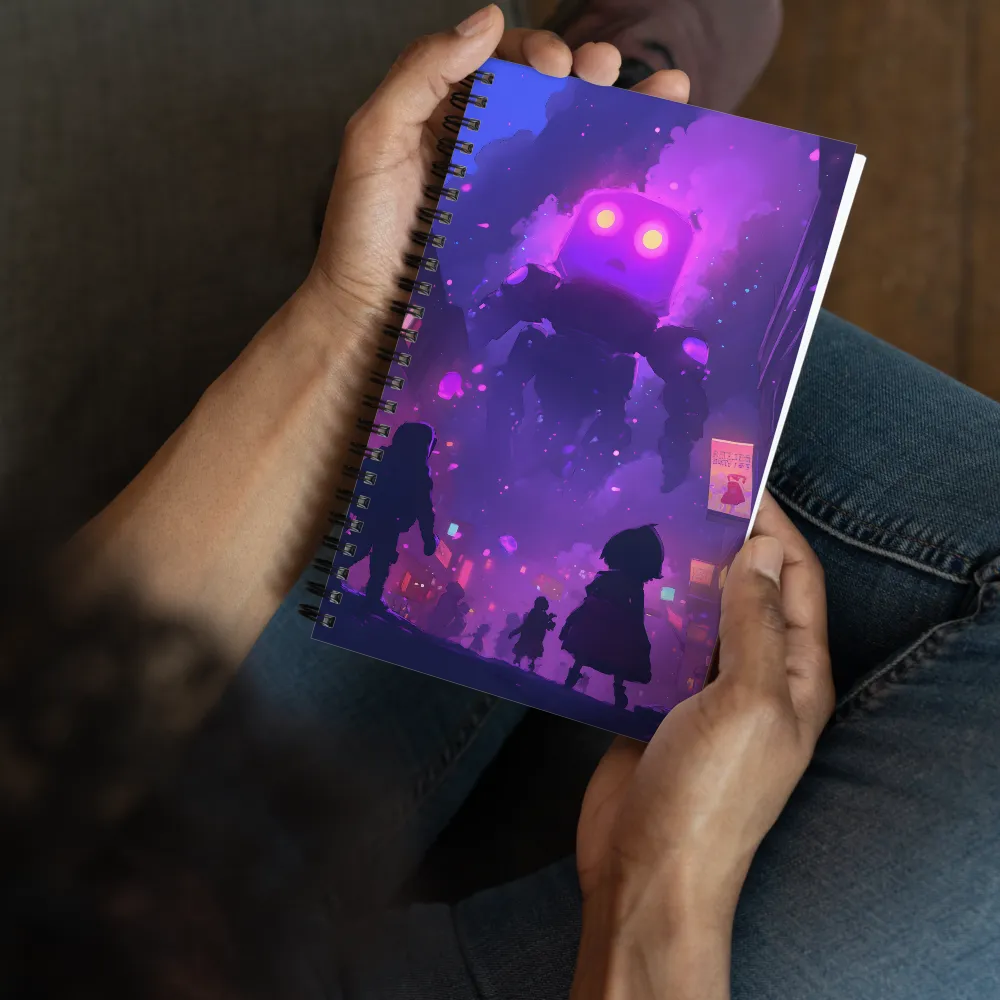 Neon City Encounter 
 Spiral Notebook | 140 pages