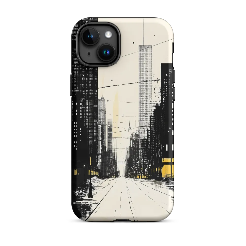 Golden City Shadows | Phone Case