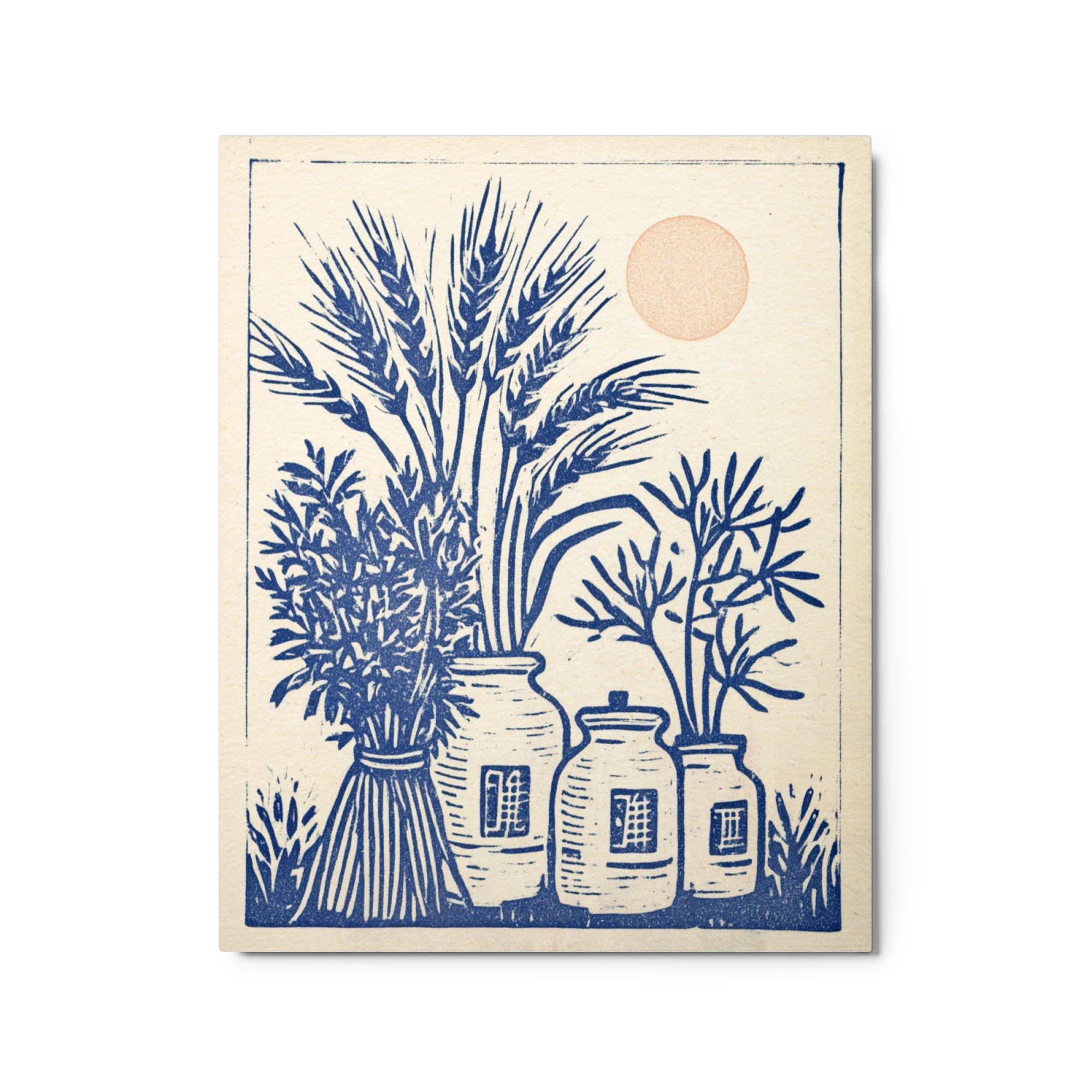 Wheat and Ceramic Jars