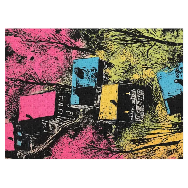 Vibrant Pop Art Houses | Jigsaw Puzzle (252/520 pieces)