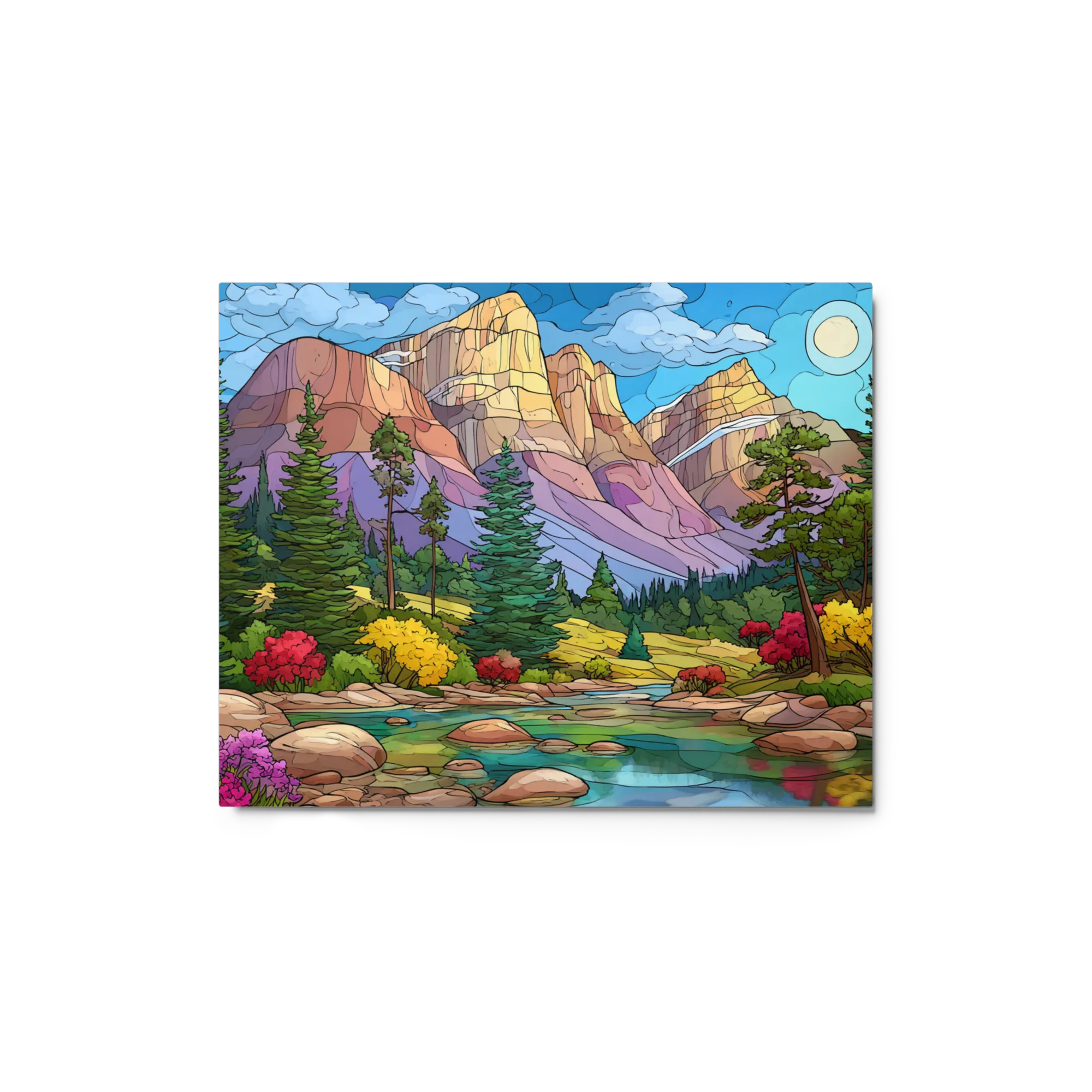 Stained Glass Mountain Valley