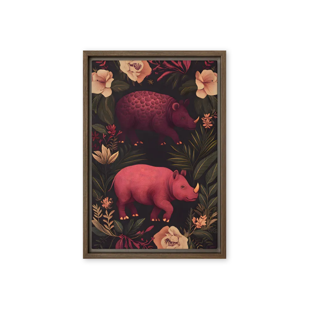 Jungle Rhinocerotic Harmony 
 Canvas | 20″x 28″