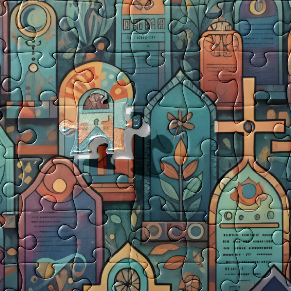 Moonlit Memorial 
 Jigsaw Puzzle in Tin Box