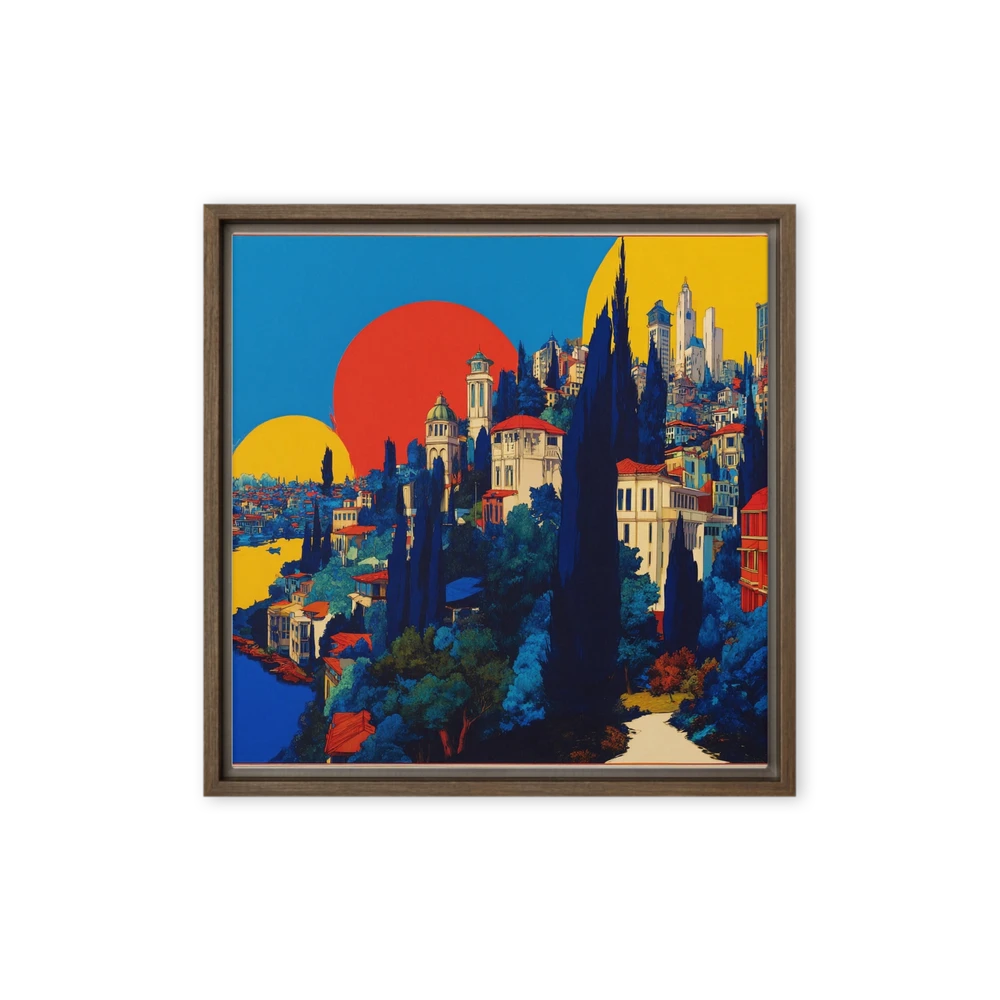 Coastal Sun and Cypress Village | Art Print