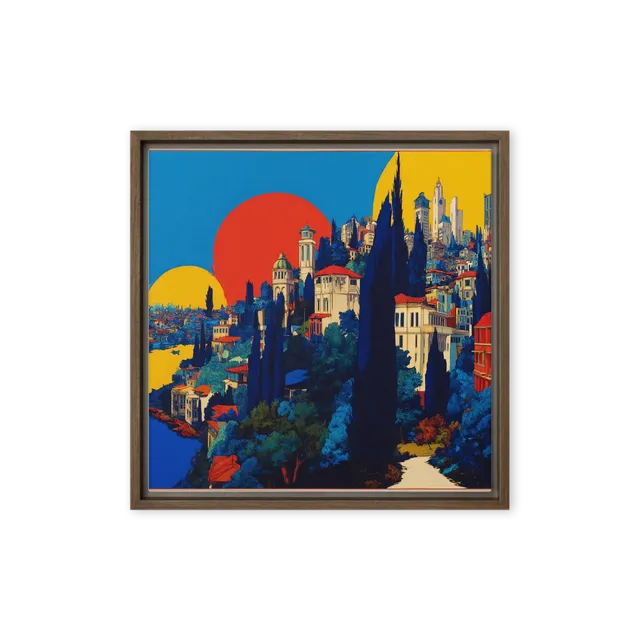 Coastal Sun and Cypress Village | Art Print
