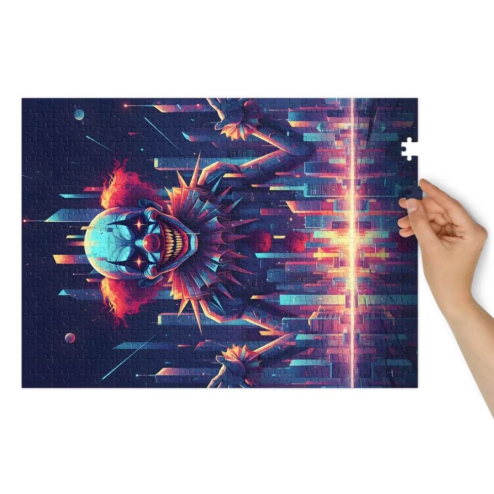 Neon Nightmare Clown | Jigsaw Puzzles