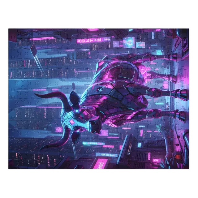 Neon Mech Cow | Jigsaw Puzzles