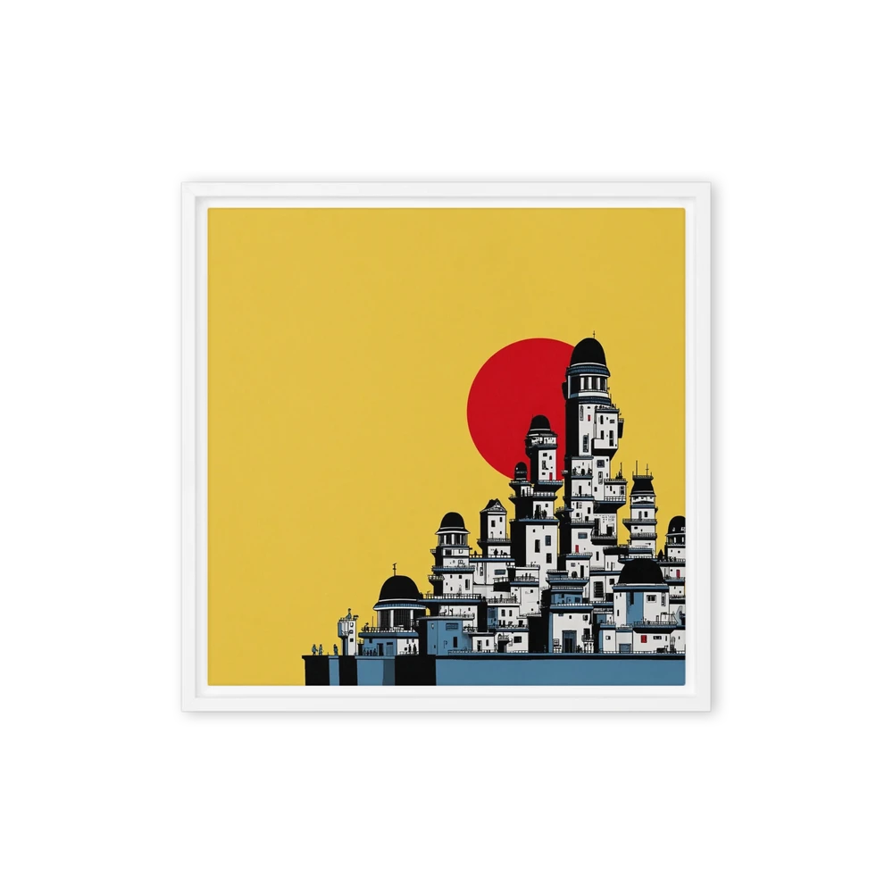 Crimson Sun City | Art Print