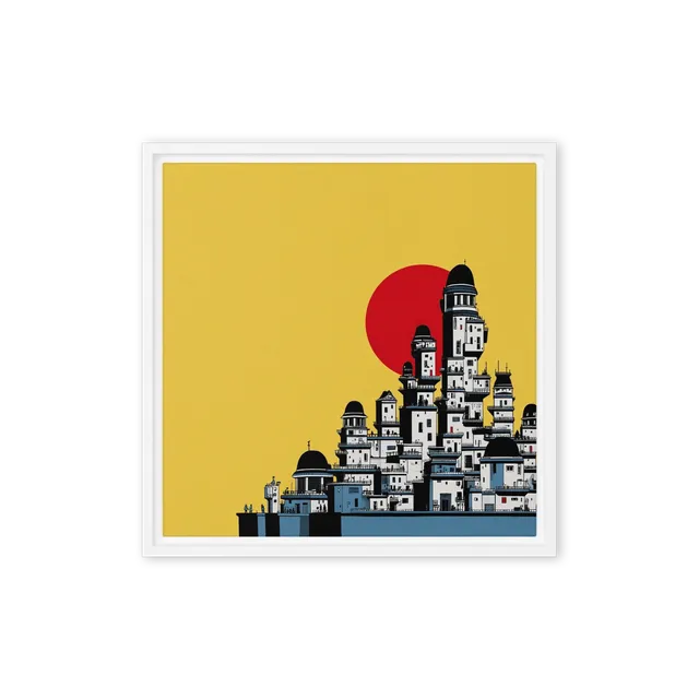 Crimson Sun City | Art Print