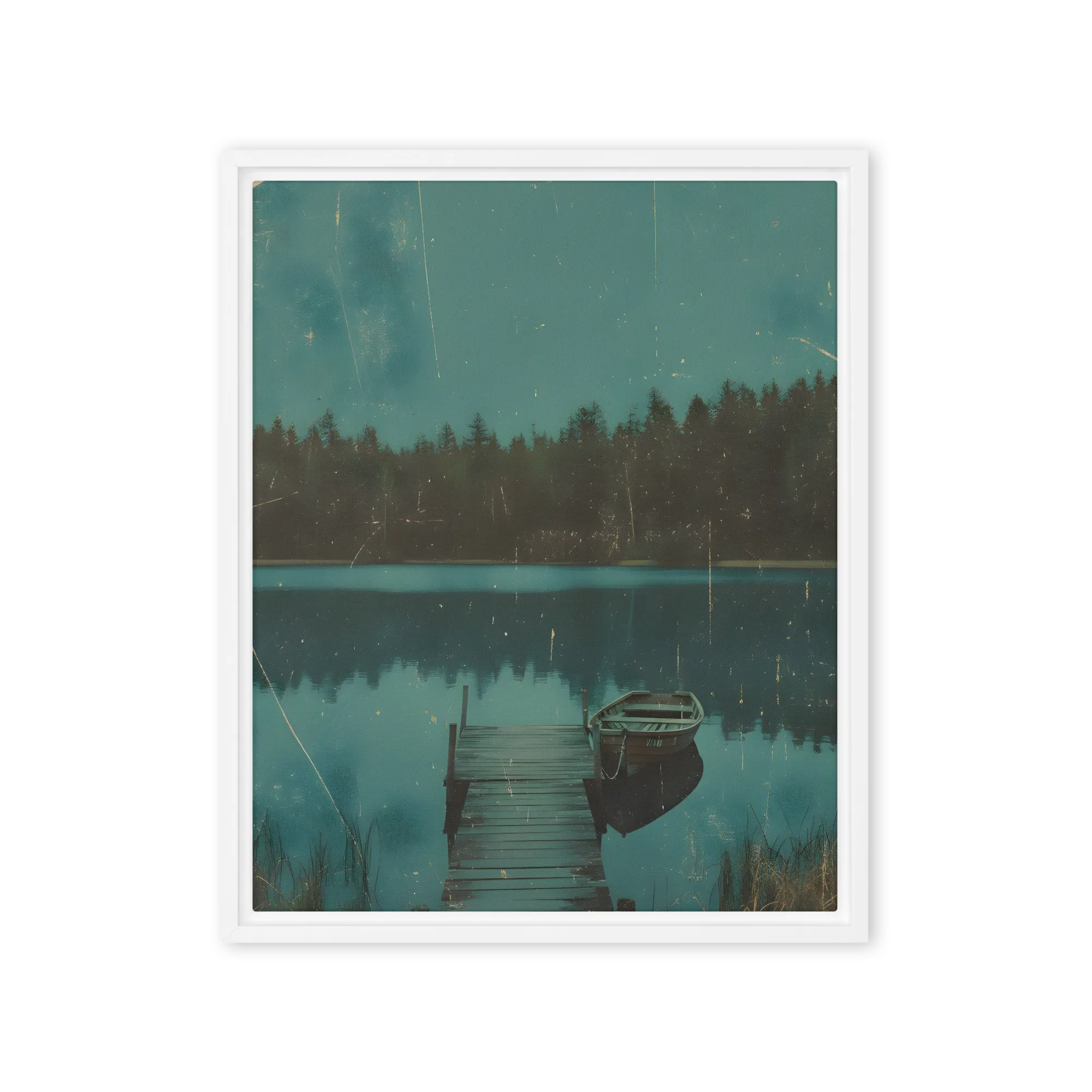 Silent Harbor 
 Poster with Red oak Frame | 11″x 14″